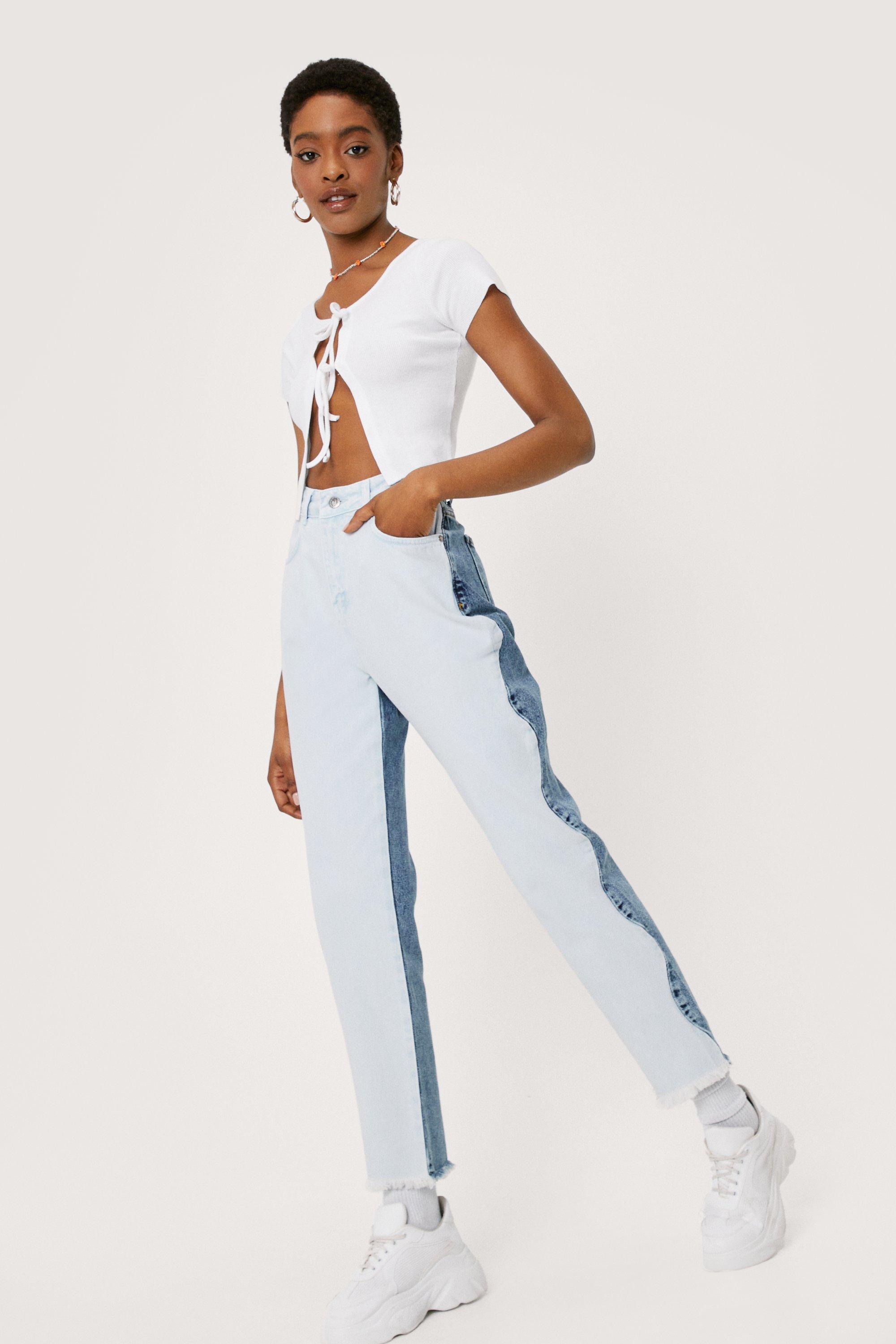 Two tone jeans store womens